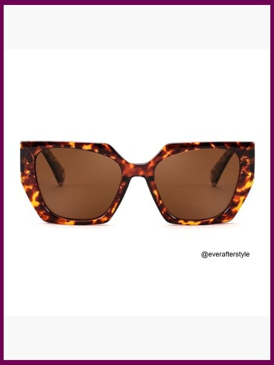 TR Frame Polarized Sunglasses, Oversized Square Retro Shades UV400 Protection main image 3